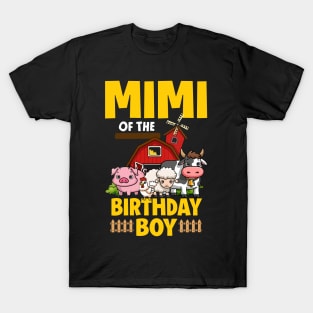 Mimi Of Birthday Boy Farm Animals Birthday Party T-Shirt